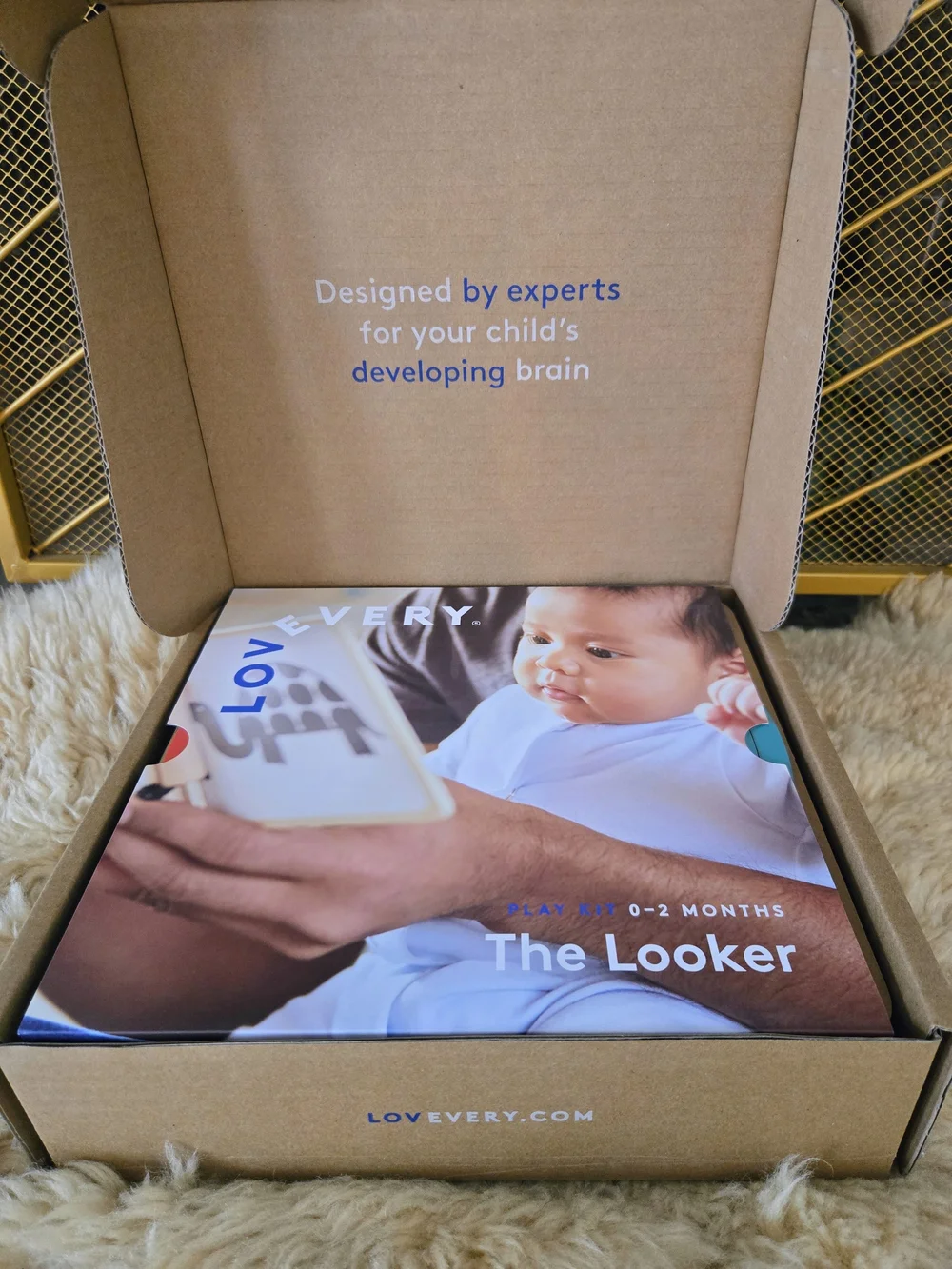 NIB Lovevery The Looker Play Kit (0-2 Months) + Bonus Book - Open Box